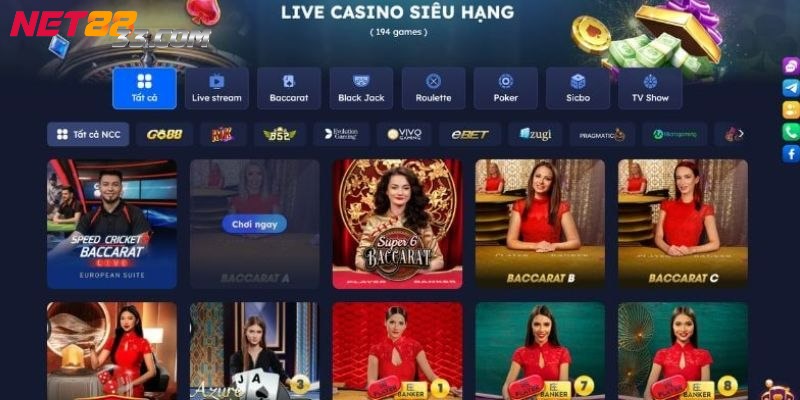 Sảnh Casino Net88 - Tham Gia Cùng Dealer Nóng Bỏng 2 Sảnh casino Net88 có dealer chuyên nghiệp, nhiều kinh nghiệm