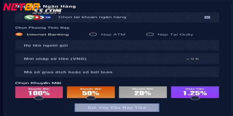 Rút tiền Net88 - Quy trình rút thưởng đơn giản, hiệu quả 1 Hình thức rút thưởng bằng ngân hàng luôn được lựa chọn tại Net88